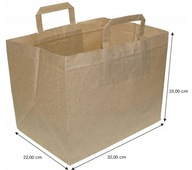 Torba PAPIEROWA z Uchem 32x22x25cm CATERING Eko