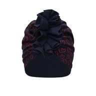 Czapka Barbaras Turban Granatowy Serca CX33 40-42