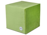 Puf svetlo zelený 40x40 cm plyšová kocka obývacia izba