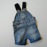 BENNETON spodenki ogrodniczki jeans 68 cm