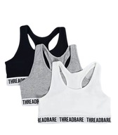 THREADBARE 2 PACK CROP TOP Z LOGO GŁADKI 40 1VAG