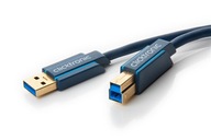 Kabel przewód USB 3.0 A/B HD 5Gb złoty 1.8m