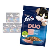 Purina Felix Fantastic Duo Karma Dla Kota Łosoś Sardynka W Galaretce 6x85g