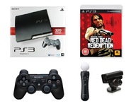 Konsola Sony Playstation 3 Slim 320 GB Karton Move Red Dead Redemtpion