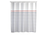 Sprchový záves, textilný, Marine White, 180x200 cm