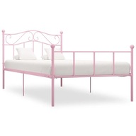 Rám postele ružový kovový 90x200 cm