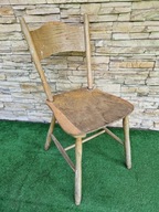 Krzesło drewniane zabytkowe stare antyk vintage retro PRL
