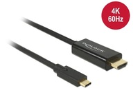 KABEL USB-C(M)->HDMI(M) 1M 4K 60HZ (THUNDERBOLT 3/DISPLAYPORT ALTERNATE