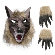 Halloweenska maska vlka v kostýme vlkolaka