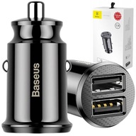 BASEUS MINI ŁADOWARKA SAMOCHODOWA SZYBKA 2x USB 3.1A Z PODŚWIETLENIEM LED