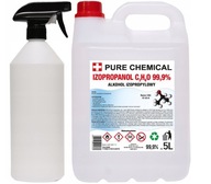 Izopropylalkohol Pure Chemical IPA 99,9% 5 l + FĽAŠA 1 L S ROZPRAŠOVAČOM ROZPRAŠOVAČ 1 L
