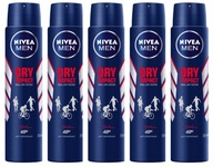 5x NIVEA MEN DRY IMPACT 48h Dezodorant 200 ml Antiperspirant Spray