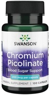 SWANSON Chrom Pikolinian 200mcg CUKRZYCA 100K