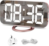 Zrkadlový budík, digitálne hodiny Veľký 6,5" LED displej