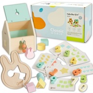 CLASSIC WORLD Pastelový set pre bábätká Box Prvé hračky na učenie