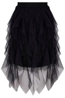 Śliczna spódnica midi z tiulu z halką Italy czarna dla dziewczynki 122 128