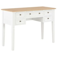 Písací stôl biely 109,5x45x77,5 cm drevený