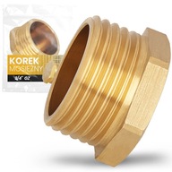 MOSADZNÁ ZÁTKA 3/4 ZÁSLEPKA Nástavec SKRUTKOVAČ Uzáver RÚRKY VODY Tvarovka GE