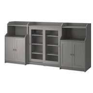 IKEA HAUGA Regál sivý 244x46x116 cm