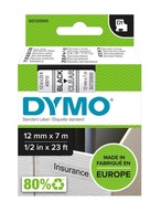 Taśma DYMO D1 12mm x 7m, czarna na przezroczystym, 45010, S0720500