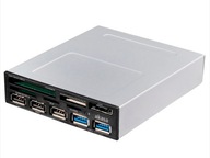 AKASA CZYTNIK KART SD HC XC micro SD MS CF 3,5 USB 3.0+2xUSB 3.0+3xUSB 2.0