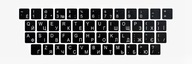 Naklejki na klawiaturę z cyrylicą UA Ukraińskie litery + ENG Czarne Jakość