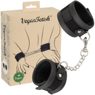 Handcuffs vegan - Ekologiczne Kajdanki na ręce, Czarne BDSM