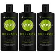 Syoss Curls Waves Šampón Kučeravé vlasy 3x440ml