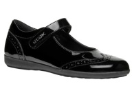 GEOX LAKKOZOTT GYEREK BŐR BALERINACIPŐ FEKETE 36 JTG