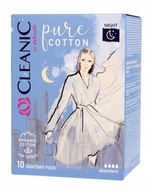 CLEANIC Hygienické vložky Pure Cotton Noc 10ks