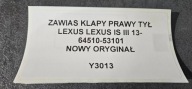 hinges bonnet boot right side Lexus IS III XE30 6451053101