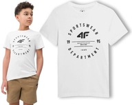 KOSZULKA CHŁOPIĘCA 4F PIŁKARSKA TRENINGOWA SPORTOWA T-SHIRT DLA DZIECI