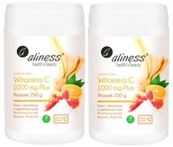 Aliness Vitamín C 1000mg Pufrovaný PLUS prášok Imunita Antioxidant