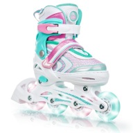 Роликові ковзани RAVEN Lia PLUS Mint Регульовані роликові ковзани LED колеса