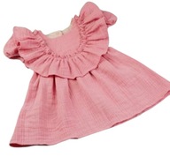 Mušelínové šaty MROFI ružové 86