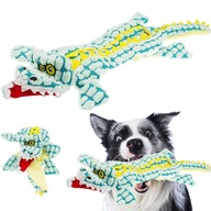Interaktívna hračka pre psa MEGA dlhý KROKODIL s pískatkom až 63 cm