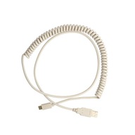 Wysokiej jakości kabel zwinięty USB C typu C Zamiennik przewodu w kolorze jasnoszarym