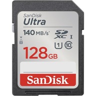 Paměťová karta SD SanDisk Ultra SDXC 128 GB 140 MB/s