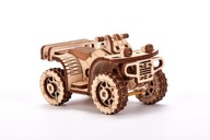 Mechanické 3D puzzle z dreva pohyblivý ATV model