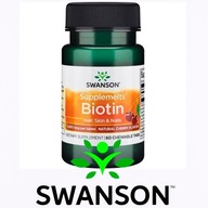 SWANSON BIOTYNA 60 tabletek do ssania WŁOSY SKÓRA