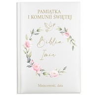 BIBLIA Personalizowana Prezent na I KOMUNIĘ WZORY