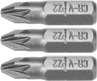 Bity końcówki wkrętakowe 1/4 x25mm pz2 3 szt.