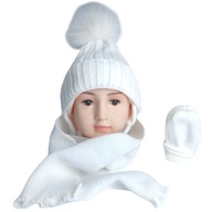 Zimowa czapka niemowlęca szalik rękawiczki 39-41