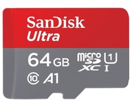 SANDISK KARTA MICROSD 64GB CL10 ADAPTER FULLHD