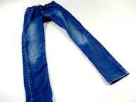 SPODNIE JEANSOWE SKINNY DZIURY 140