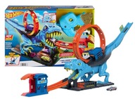 HOT WHEELS ZESTAW TORÓW PĘTLA T-REXA + autko