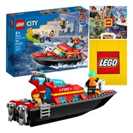 LEGO City - Łódź Strażacka (60373) Straż + Torba Prezentowa + Katalog LEGO