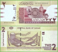 SUDAN 2 POUNDS 2017 P-71c UNC