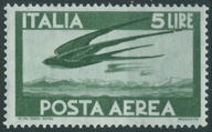 Włochy 5 lire - Posta Aerea , Ptaki