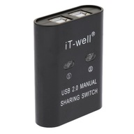 Prepínač USB Sharing Peripheral Switcher Black